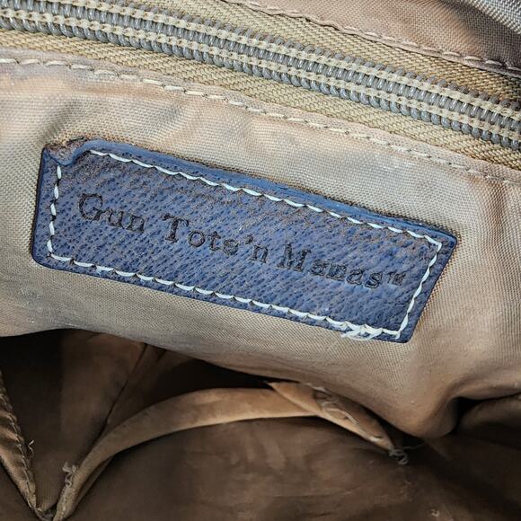 Gun Tote N Mamas Distressed Brown Leather Crossbody Purse RFID Concealed Carry - Picture 4 of 13